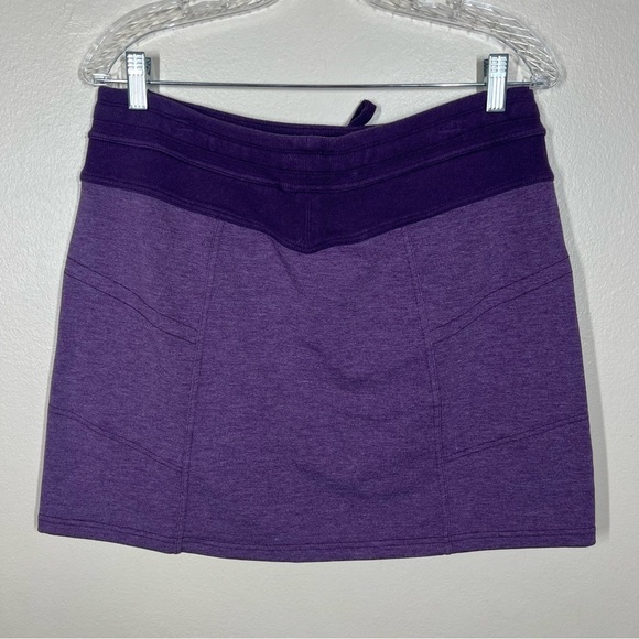 Athleta Womens Purple Drawstring French Terry Athletic Skirt Size Large - Picture 6 of 8